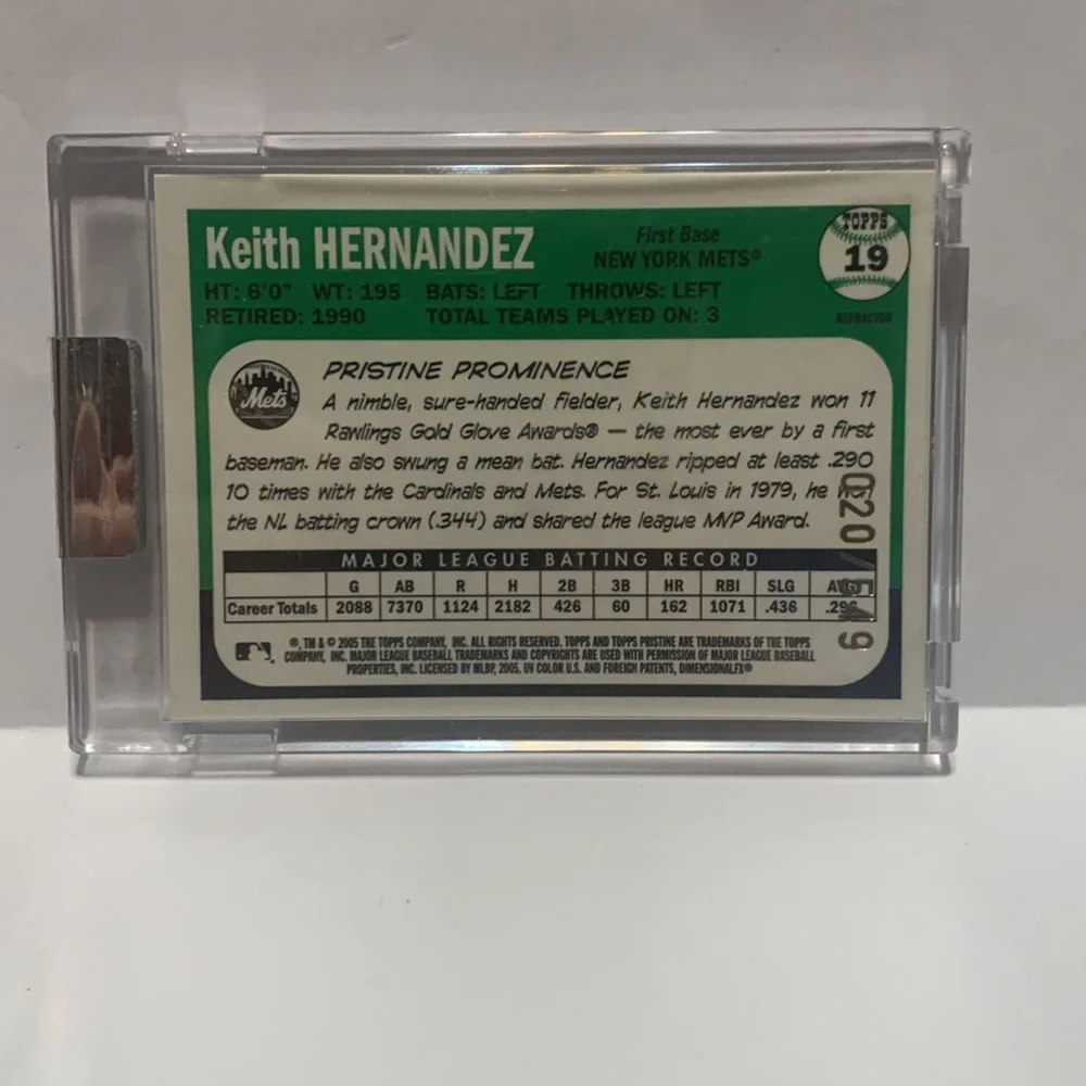 2005 Topps Pristine Legends Refractor /549 Keith Hernandez #19 (MISC6)